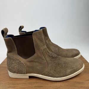 New Mens Bed Stu Vasari Taupe Distressed Suede Ankle Chelsea Boots Size 10 M